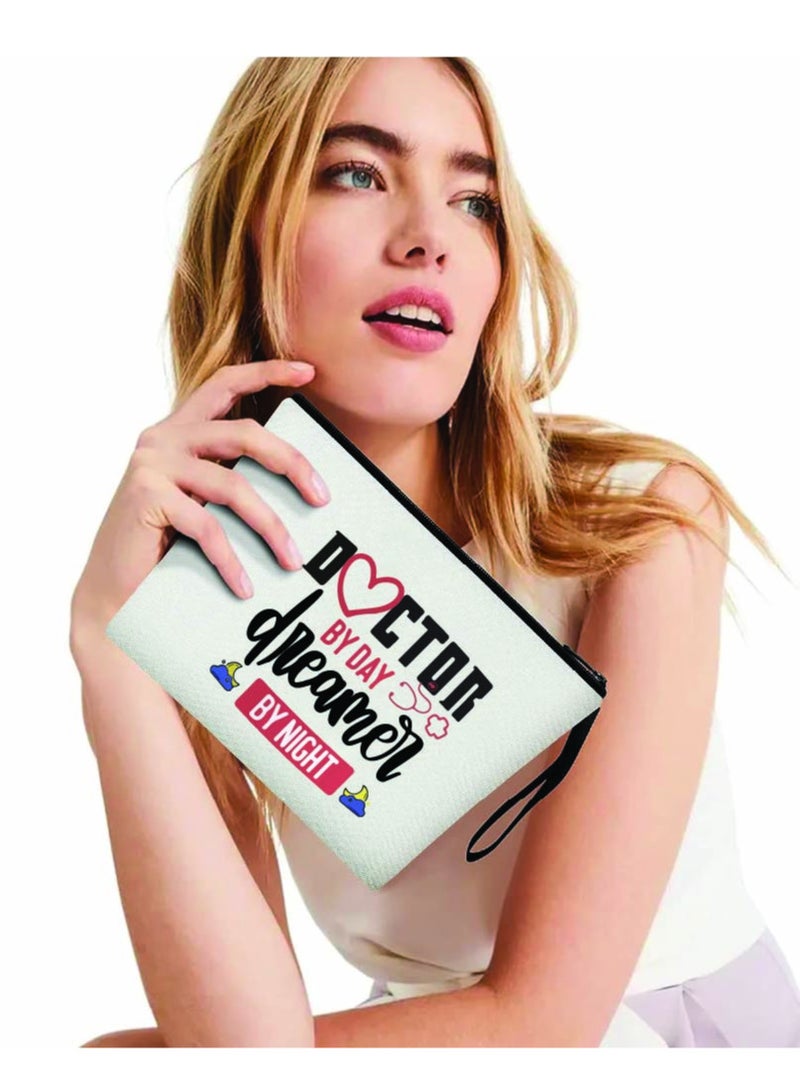 PRINTSHOP4ME Doctors Day Cosmetic Bag for Women - Stylish Doctors Day Gift for Women - Doctors Day Thank You Gift - Cosmetic Bag for Women Doctors - Image 4