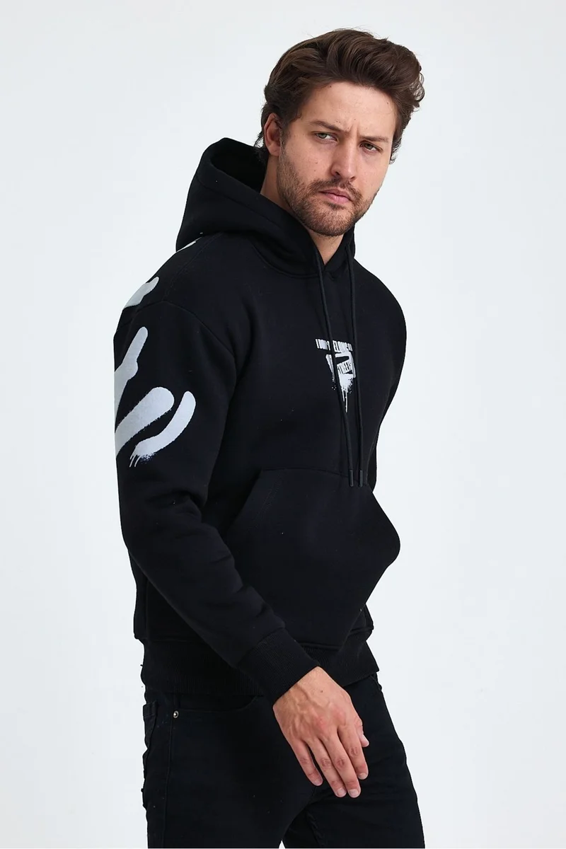 كوول تارز Cool Style Men's Standard Fit Regular Cut Polar Fleece Inside 3 Thread Hooded Cotton Sweatshirt