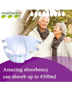 nateen Nateen Super Ultra Incontinence Adult Diapers,Medium,Waist Size 95-125cm,10 Count,Briefs with Maximum Absorbency,Leak Protection.  - Image 4