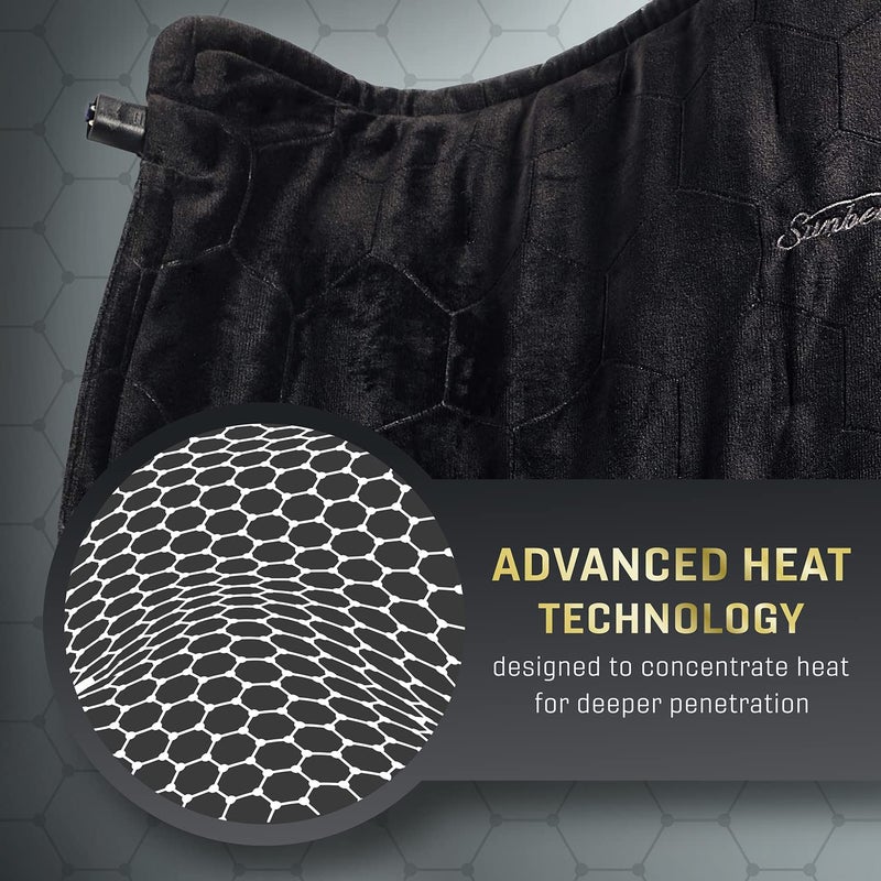 Sunbeam AdvancedHeat King-Sized Heating Pad, Sunbeam Heating Pad for Tough Pain Relief - Image 3