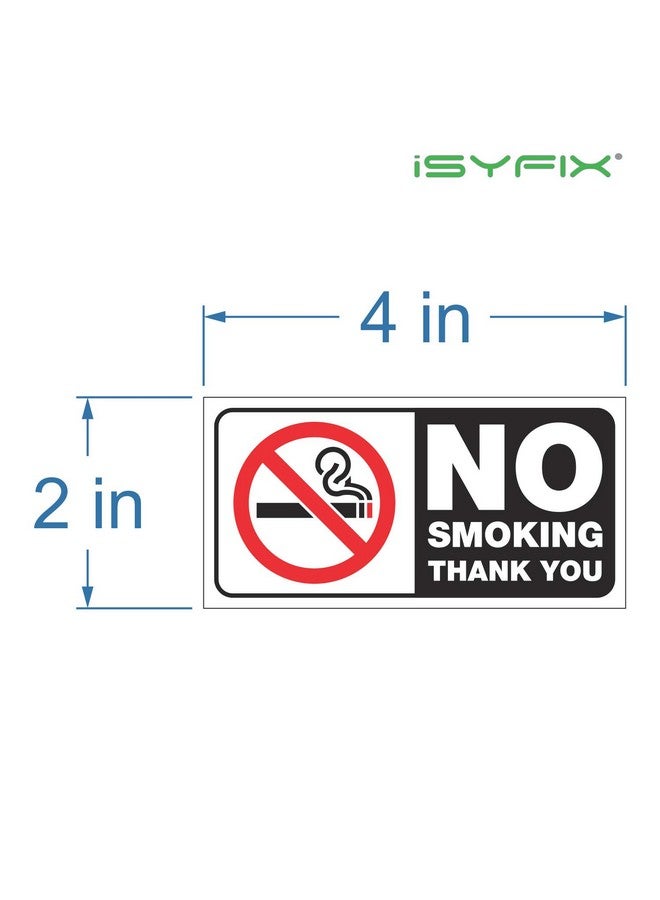 iSYFIX No Smoking Sticker Decal For Buses - 6 Pack 4X2 Inch - Premium Self-Adhesive Vinyl, Laminated For Uv, Weather, Scratch, Water & Fade Resistance, For Schools, Business, Office, And Buildings  - Image 2