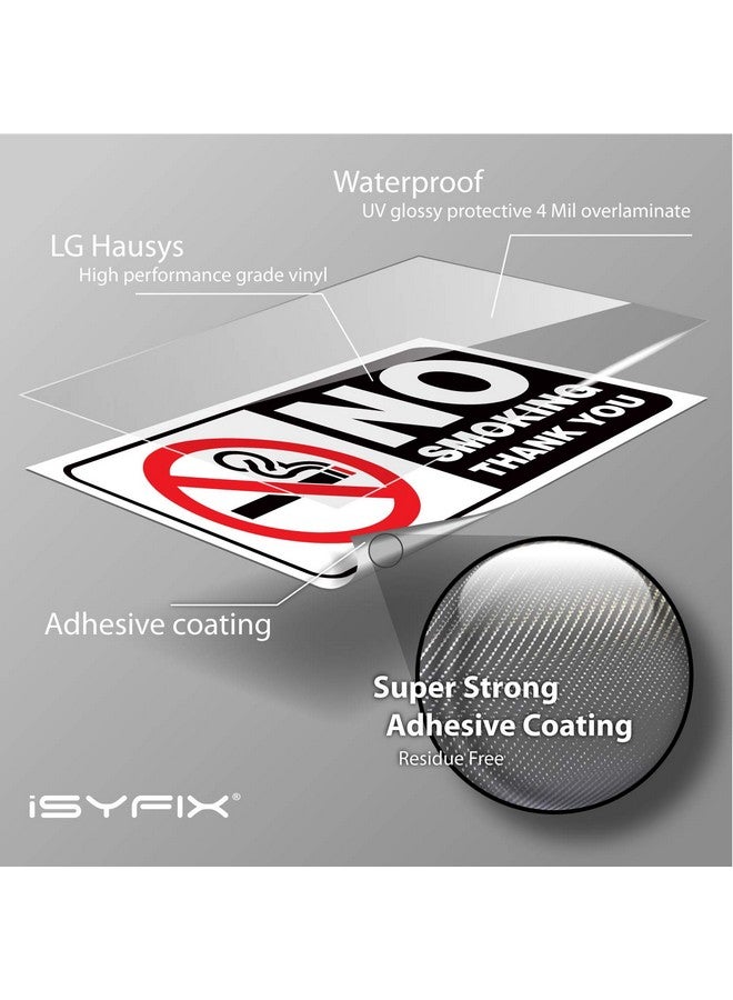 iSYFIX No Smoking Sticker Decal For Buses - 6 Pack 4X2 Inch - Premium Self-Adhesive Vinyl, Laminated For Uv, Weather, Scratch, Water & Fade Resistance, For Schools, Business, Office, And Buildings  - Image 3