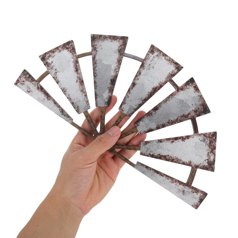 Room Wall Decor Rustic Windmill Sculpture Hollow Wall Art for Bedroom Kitchen Entryway Country Style Decoration - Image 3