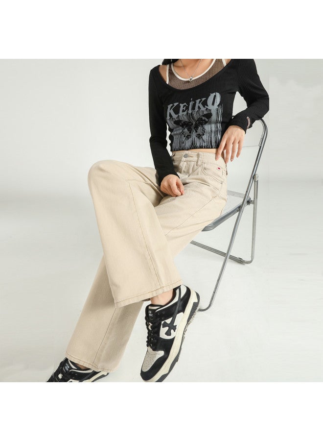 TonLion high-waisted Flared Pants - Korean Style Loose Wide-leg Trousers In Versatile Solid Colors - Image 4