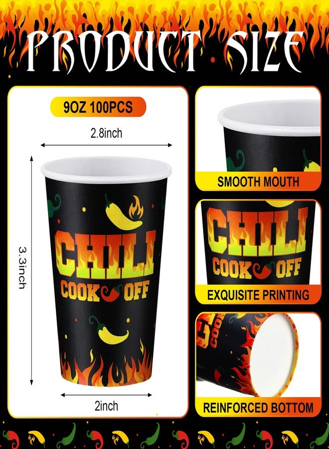 Jingmore 100 Pcs 9 oz Chili Tasting Cups Large - Mexican Cook off Party Supplies, Disposable, Cinco De Mayo Decorations (Novel) - Image 2