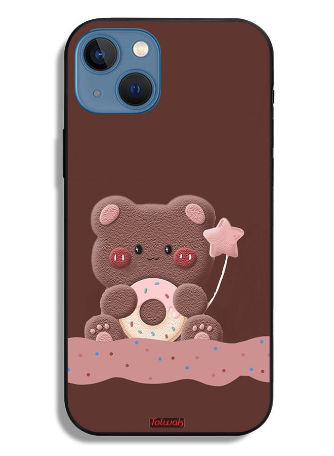 Tolwak Apple iPhone 13 Protective Case Donut Bear - Image 2