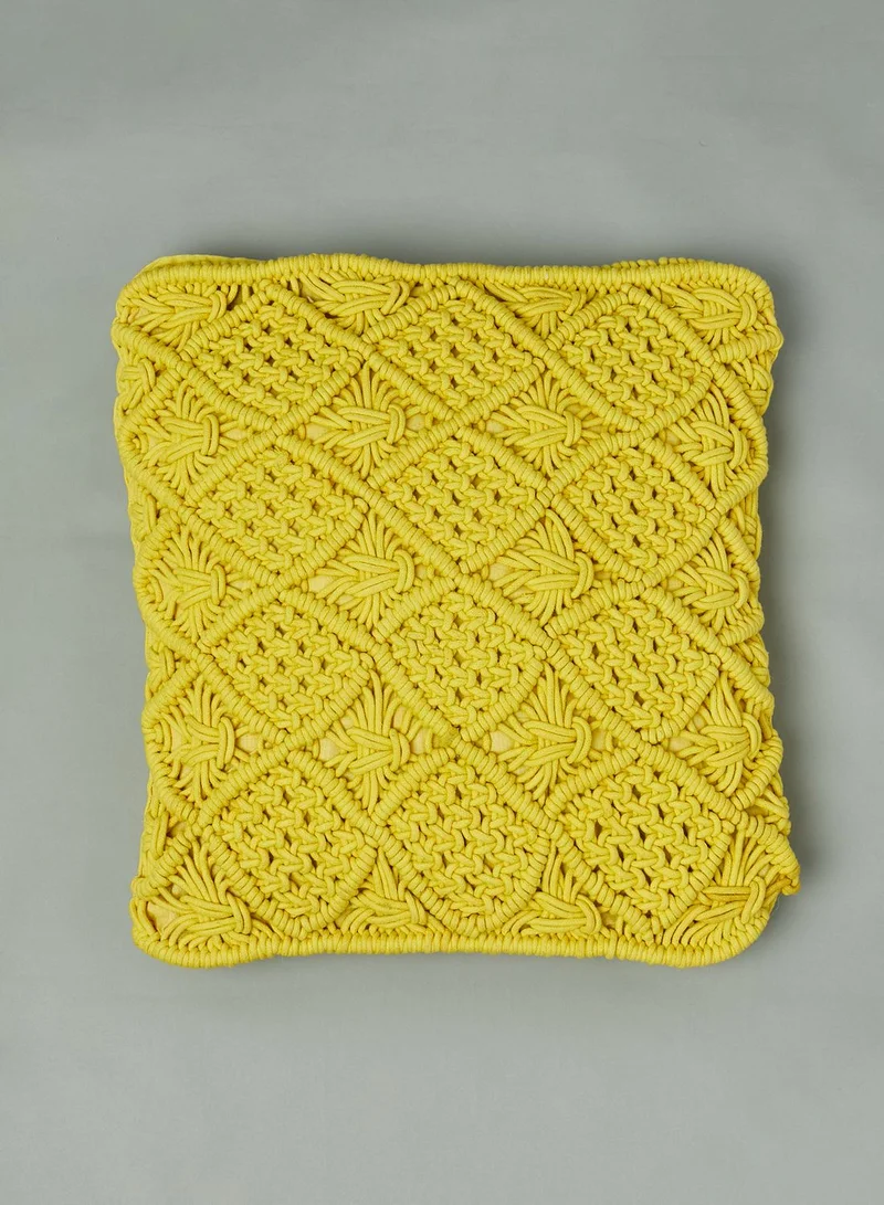 Noire Edit Macrame Cushion With Insert