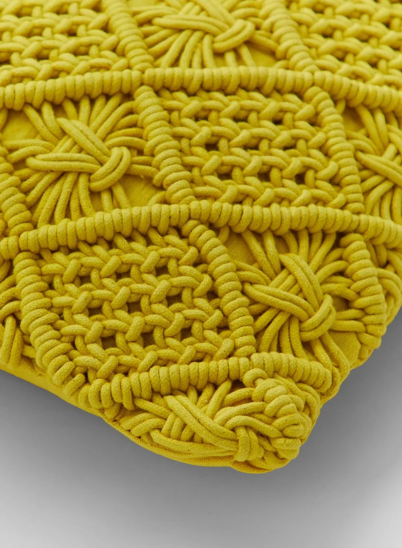 Noire Edit Macrame Cushion With Insert