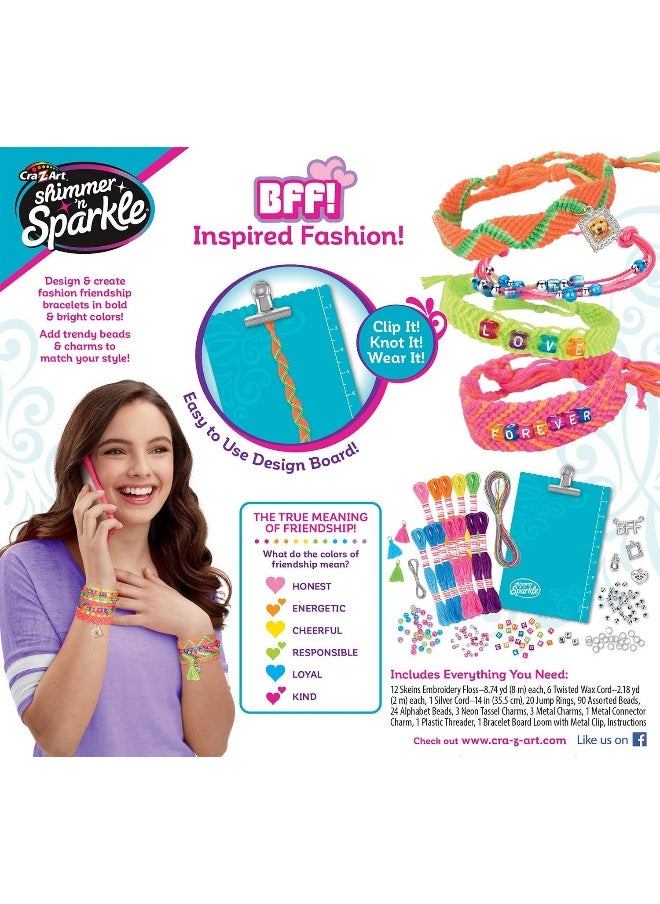 Shimmer N Sparkle - Cra-Z-Art Shimmer 'N Sparkle BFF! Friendship DIY Bracelet Kit - Image 1