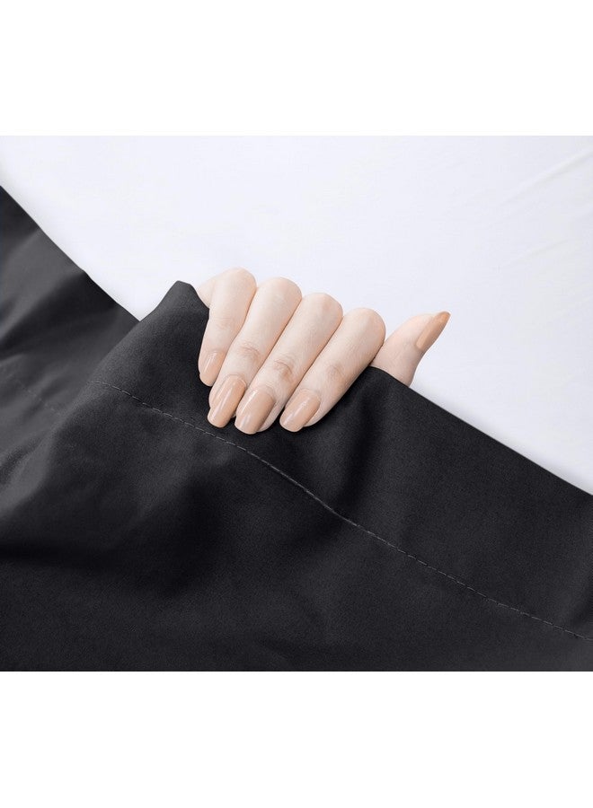 Utopia Bedding Flat Sheets - Pack of 6 - Soft Brushed Microfiber Fabric - Shrinkage & Fade Resistant Top Sheets - Easy Care (Queen, Black) - Image 4
