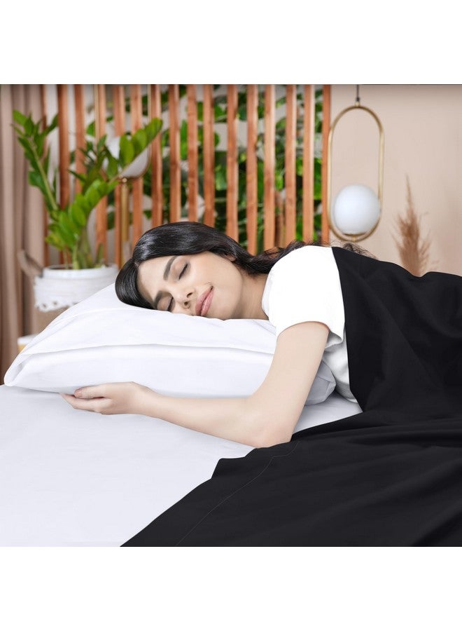 Utopia Bedding Flat Sheets - Pack of 6 - Soft Brushed Microfiber Fabric - Shrinkage & Fade Resistant Top Sheets - Easy Care (Queen, Black) - Image 5