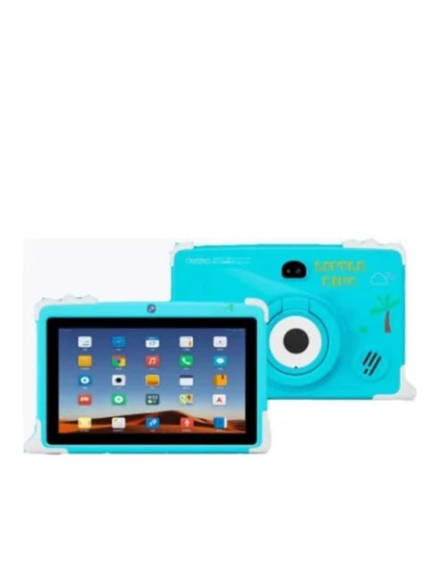 Oteeto Tab K2 Kids Tablet – 7" HD Display, Android, Parental Control, Learning Apps, WiFi, Kid-Proof Case – Educational Tablet for Kids (Ages 3–12), Blue