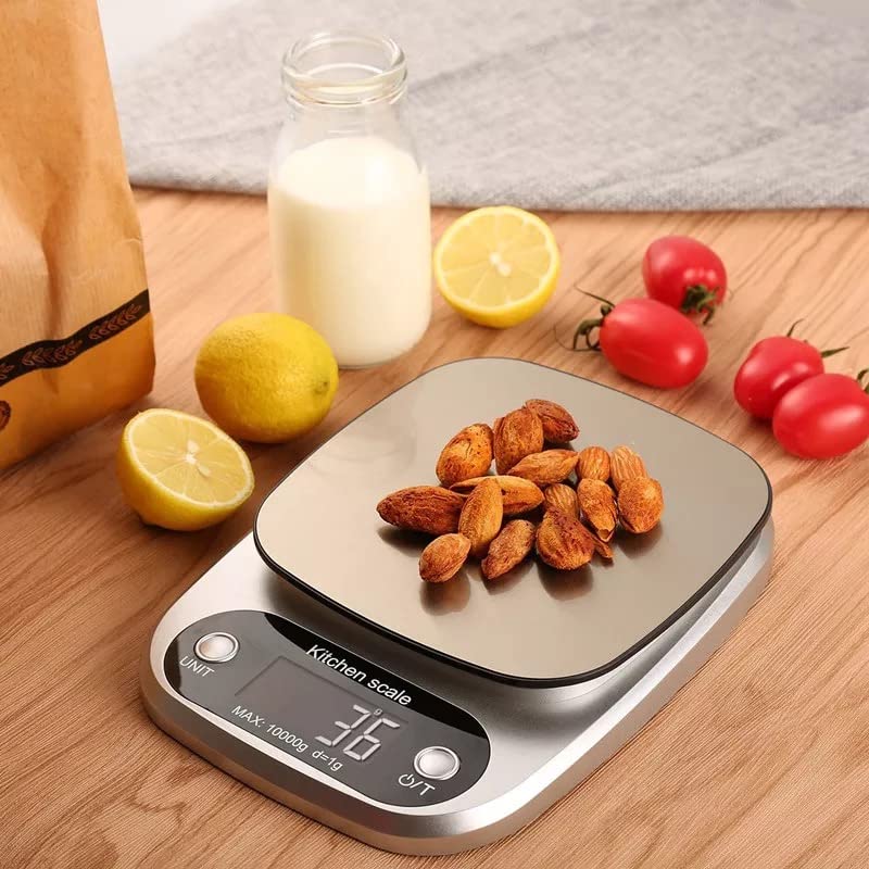 GADGETRONICS Digital Kitchen Weight Scale Food Weight Machine For Health, Fitness, Home Baking & Cooking (10 Kgs, 1 Year Warranty & Batteries Included), Black - Image 1