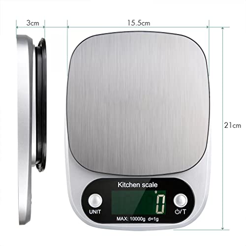 GADGETRONICS Digital Kitchen Weight Scale Food Weight Machine For Health, Fitness, Home Baking & Cooking (10 Kgs, 1 Year Warranty & Batteries Included), Black - Image 5