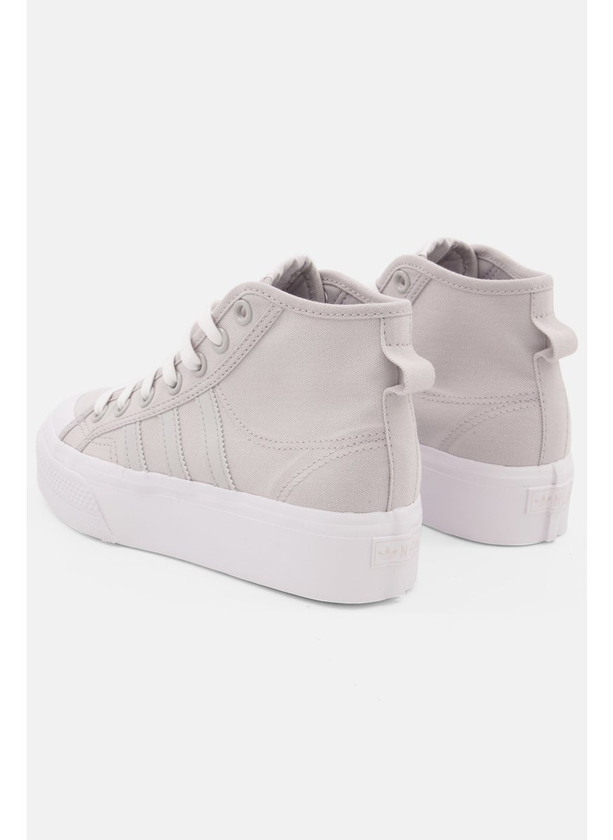 adidas Originals - Kids Boy Nizza Platform Lace Sports Shoes, White - Image 1