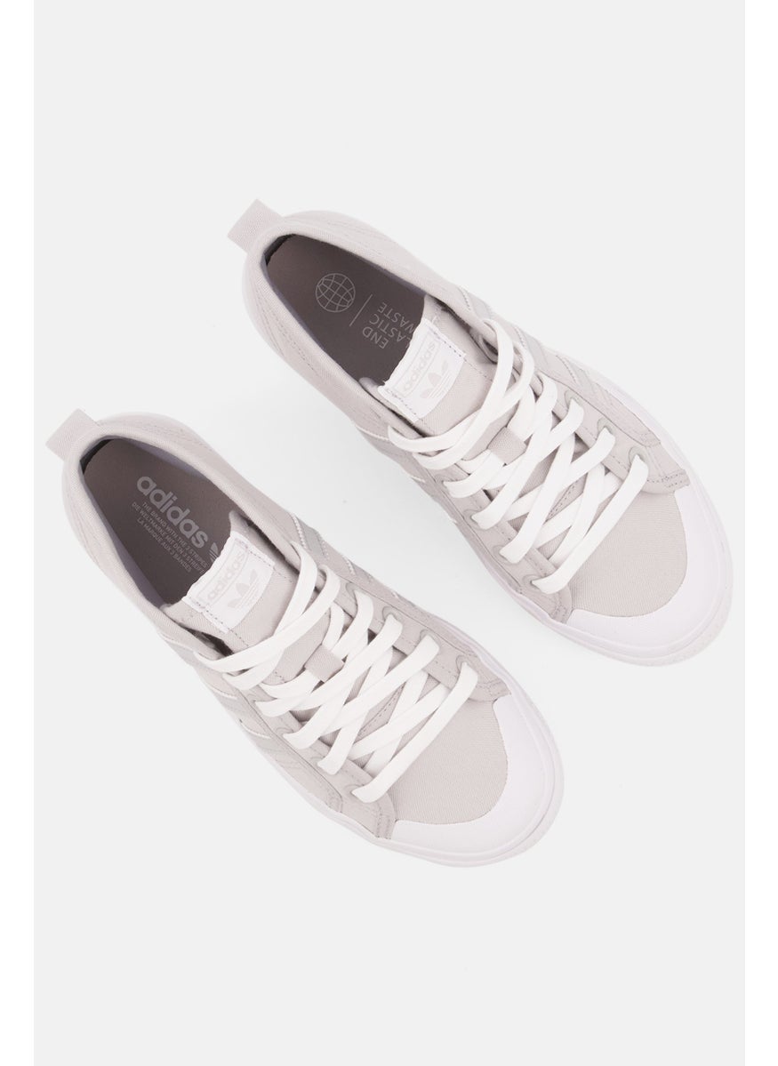 adidas Originals - Kids Boy Nizza Platform Lace Sports Shoes, White - Image 1