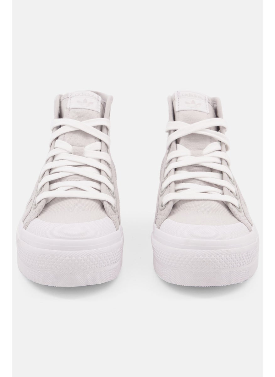 adidas Originals - Kids Boy Nizza Platform Lace Sports Shoes, White - Image 1