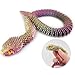 TiTiC 3D Printed Snake ToysArticulated Flexible 3D Printed Viper Fidget ToyRealistic Slithering Design Collectible Articulated Model Light Purple Blue Yellow 24 in - Image 3