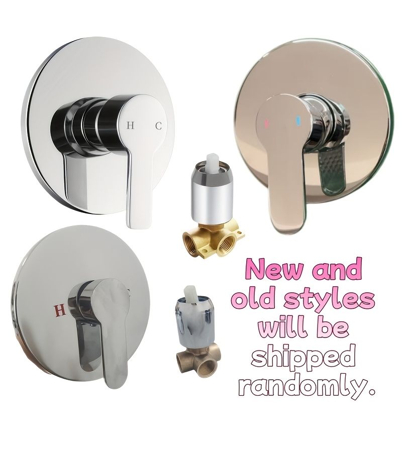Chrome Plated Wall Mounted Single Function Shower Mixer Valve Hot Cold Water - Image 2
