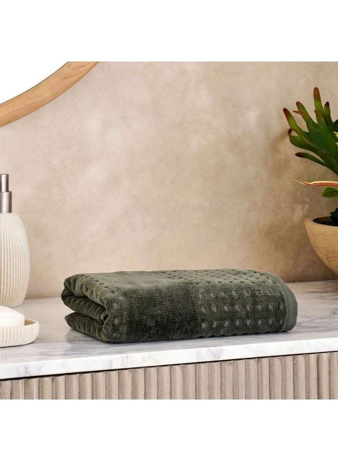 Pan Home Siesta Velour Hand Towel - Green - Image 1