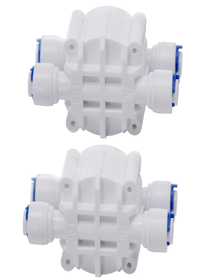 DIGITEN 1/4" Automatic Shut-Off Valve with Quick-Connect Fittings For RO Reverse Osmosis(Pack of 2) - Image 1