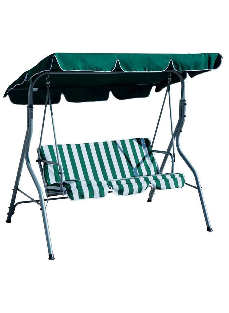 DubaiGallery Swing Chair, 3 Seater Garden Swing Seat Chair, Outdoor Swinging Chair Bench with Adjustable Canopy Removable Cushion for Patio Poolside Porch  - Image 2