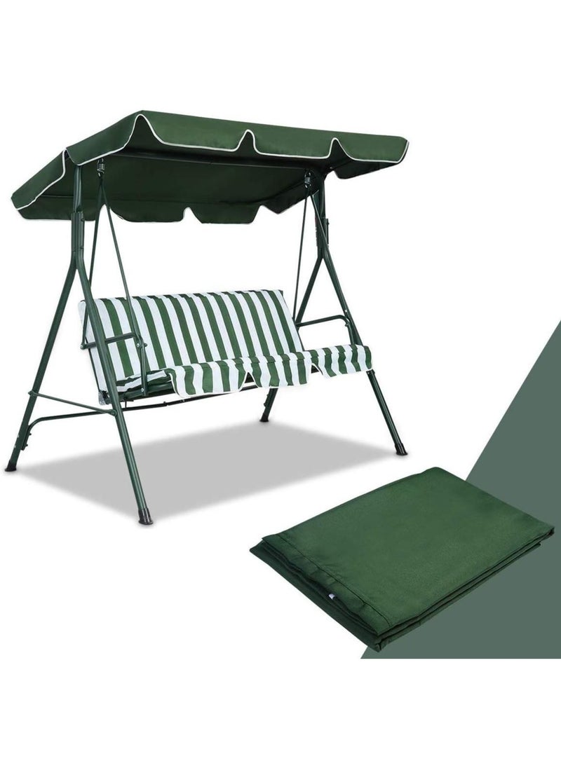 DubaiGallery Swing Chair, 3 Seater Garden Swing Seat Chair, Outdoor Swinging Chair Bench with Adjustable Canopy Removable Cushion for Patio Poolside Porch  - Image 4