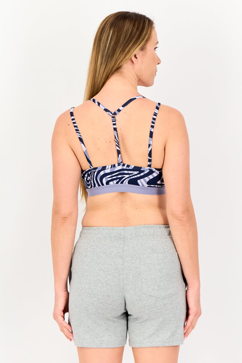 Adidas Women Abstract Print Padded Sports Bra, Multicolor - Image 3