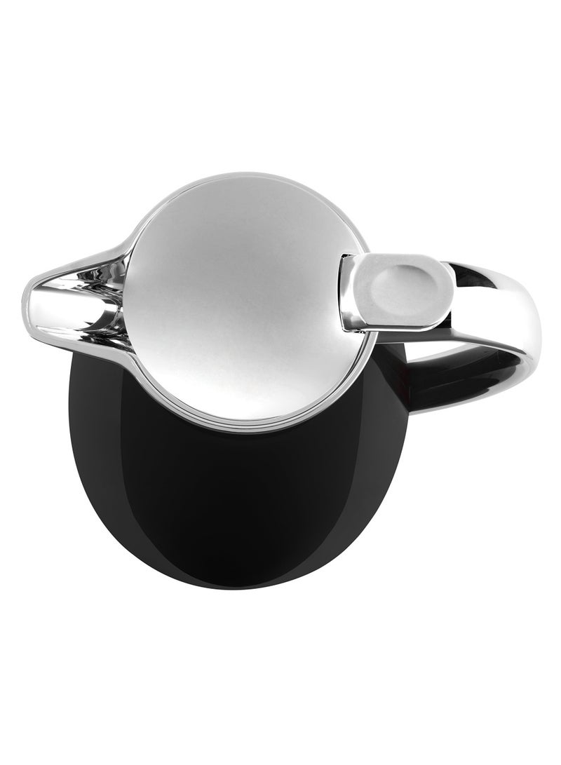 emsa Campo Vacuum Flask  1L  100  Leak Proof  Quick Tip Closure  12 Standard Hot 24 Cold  In Chrome  Stainless Steel  - Image 2