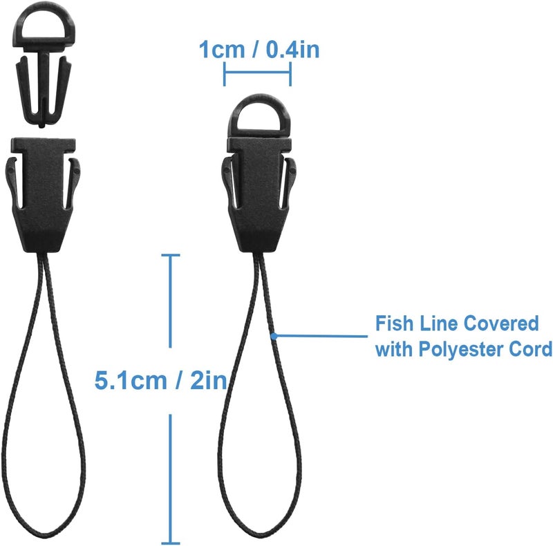 Lix&Rix Coiled Lanyards with Carabiner, Ring and Quick Release Detachable Buckle for Fishing Equipment Keys, Cards, Tools - Image 3