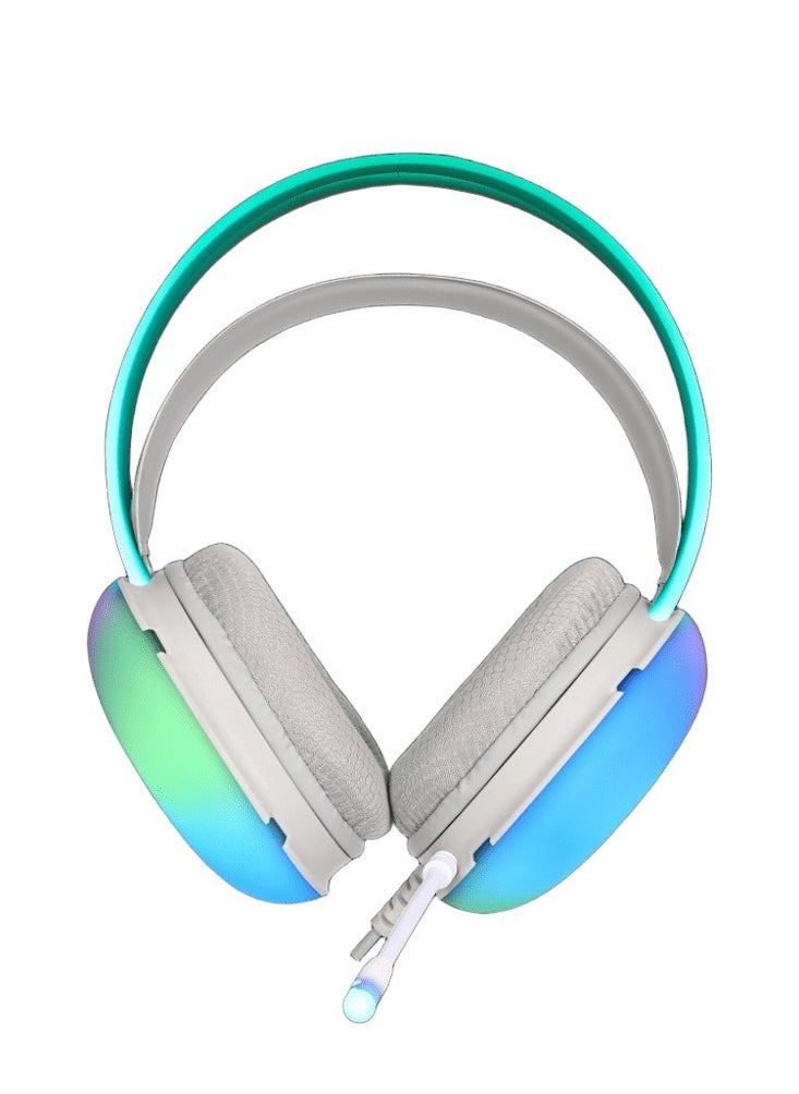 Generic XTRIKE ME GH-511 Transparent Backlit Gaming Headset with RGB - 50mm Stereo Sound, Omnidirectional Microphone, USB + 3.5mm Interface-GRAY  - Image 2