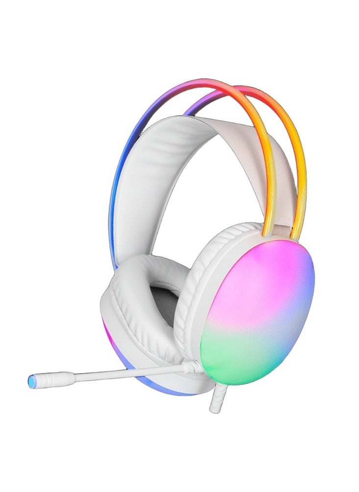 Generic XTRIKE ME GH-511 Transparent Backlit Gaming Headset with RGB - 50mm Stereo Sound, Omnidirectional Microphone, USB + 3.5mm Interface-GRAY  - Image 3
