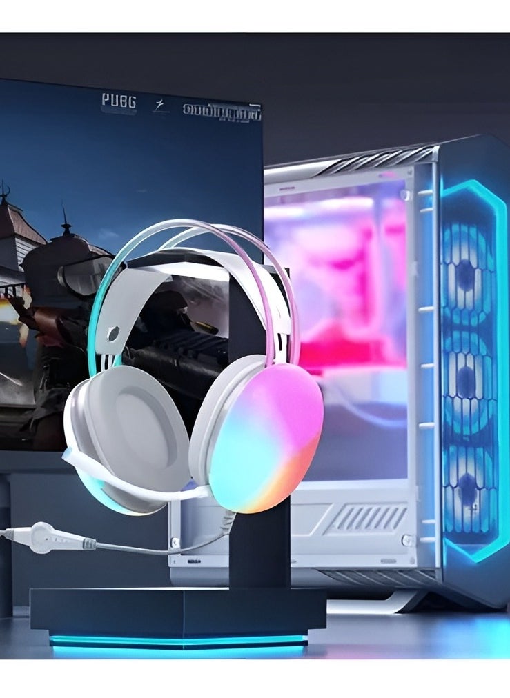 Generic XTRIKE ME GH-511 Transparent Backlit Gaming Headset with RGB - 50mm Stereo Sound, Omnidirectional Microphone, USB + 3.5mm Interface-GRAY  - Image 5