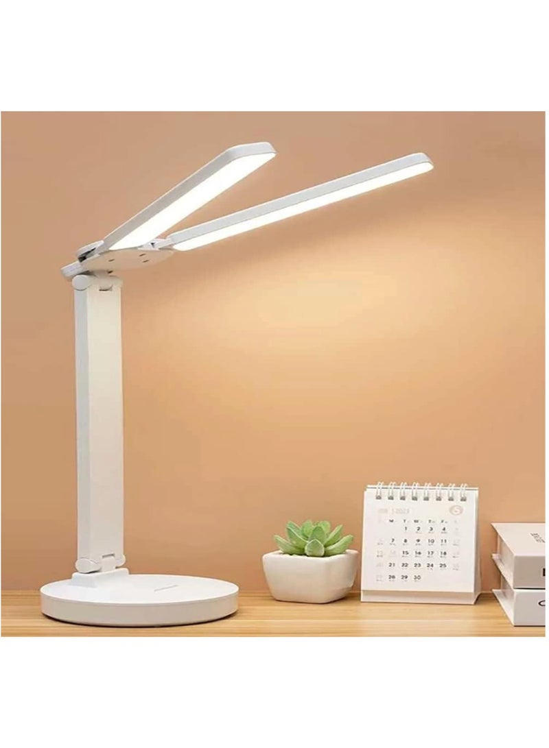 2 In 1 Dimmable Double Head LED Desk Lamp - Image 2