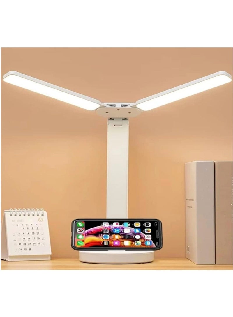 2 In 1 Dimmable Double Head LED Desk Lamp - Image 1
