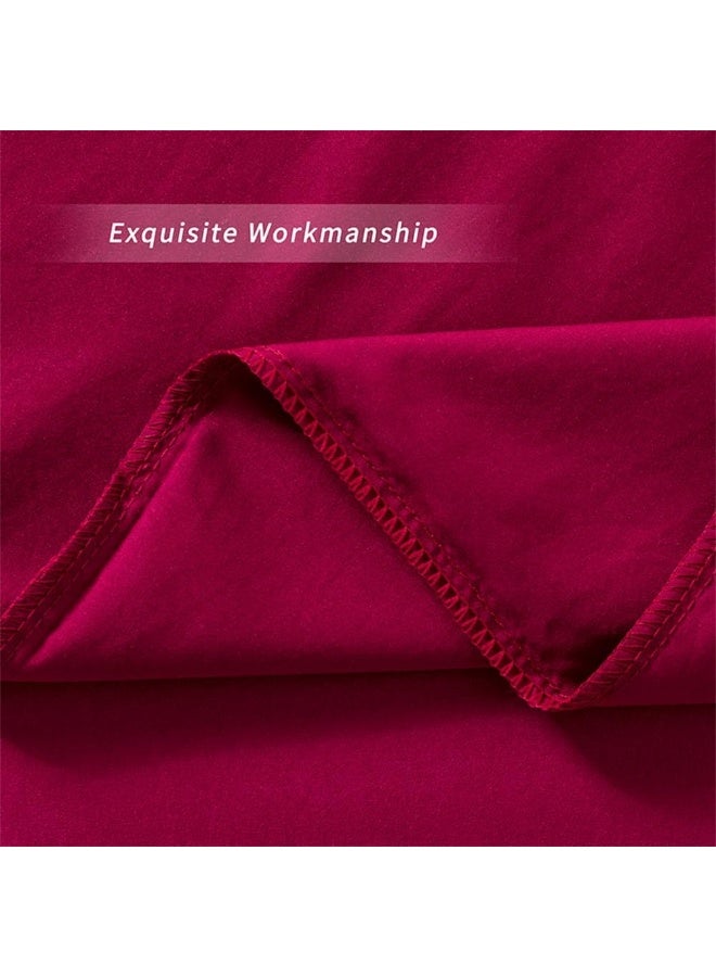 NookZuzu 2 Pack Microfiber Queen Zipper Pillowcases, Soft Comfortable Not Shrink Wine Red Pillow Case, Breathable Pillow Cases Set of 2 (20x30 Inches) - Image 5