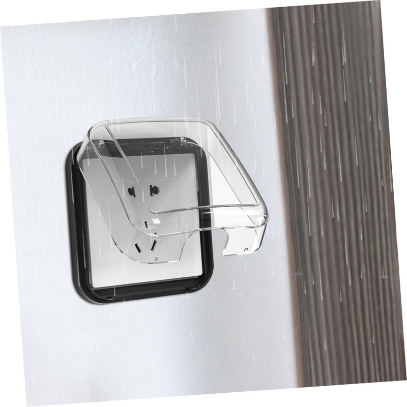 2 Pack Self Adhesive Wall Socket Covers Outlet Protectors for Home Office Kitchen Garden Easy Installation - Image 3