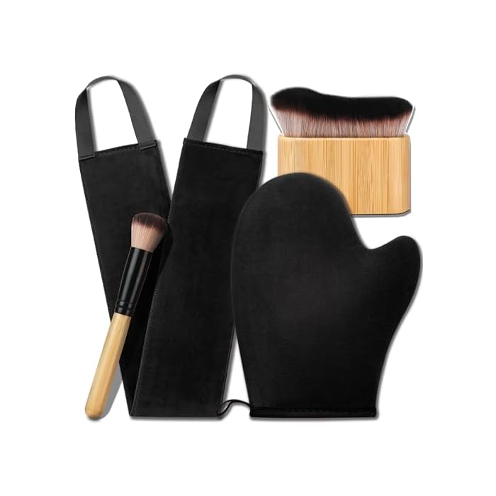 Self Tanning Mitt Self Tanner Mitt Tanning Glove Self Tan Mitt Applicator Self Tanner Brush For Body Self Tanning Brush Kabuki Brush Back Self Tanner Back Applicator Back Tanning Applicator 4 Pack