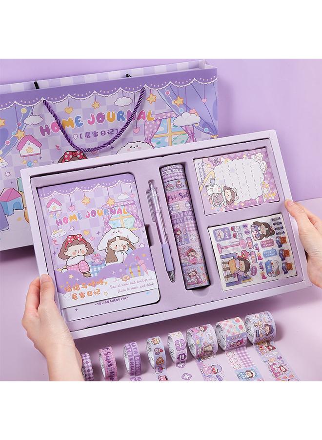 Bluejw Cute Hand Ledger Suit Gift Box High Color Value Ins Style Student Birthday Gift Full Set Diy Hand Ledger Notebook - Image 5