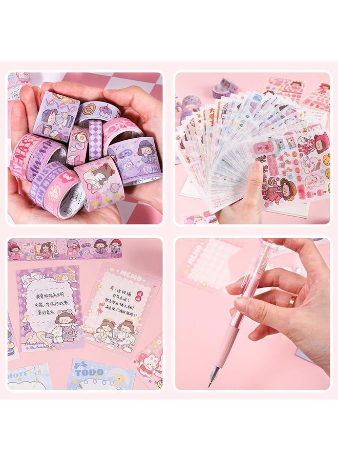 Bluejw Cute Hand Ledger Suit Gift Box High Color Value Ins Style Student Birthday Gift Full Set Diy Hand Ledger Notebook - Image 3