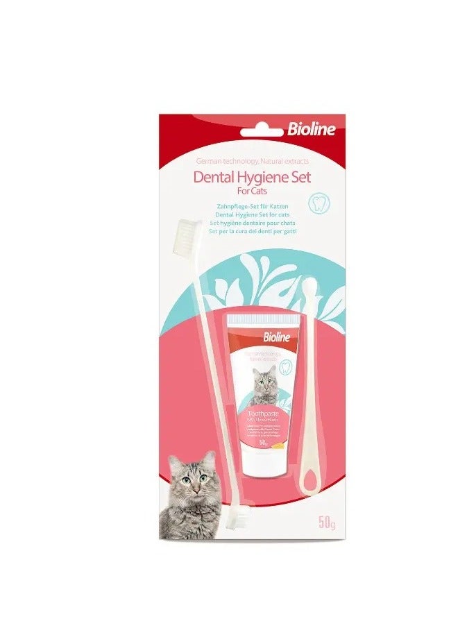 Bioline Dental Hygiene Set For Cats 50g [Weight - 50g]  - Image 2