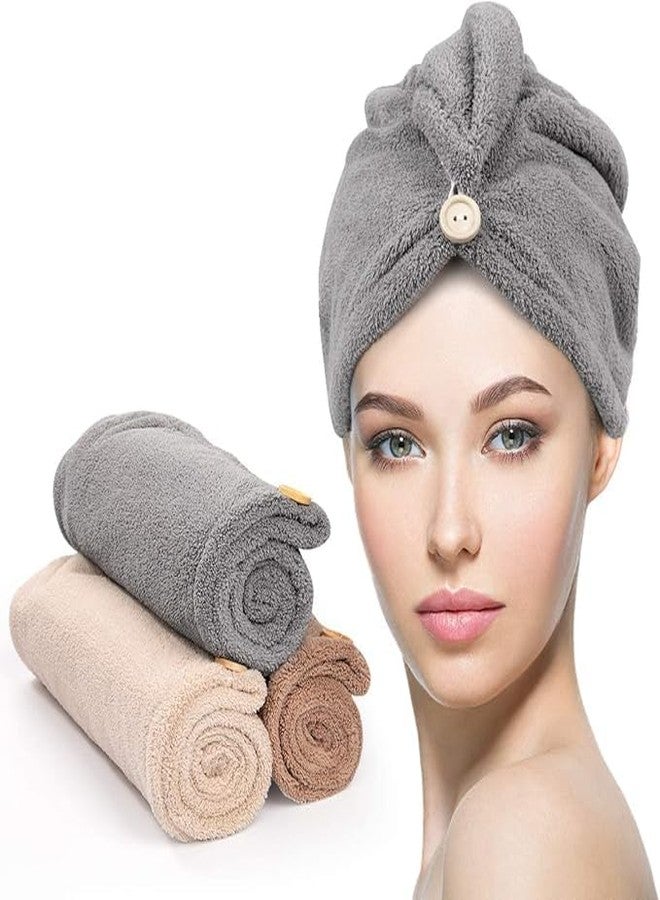 ULTRONEX Microfiber Hair Towel/Wrap for Women Hair-Drying Bathrobe Magic Hair Warp Towel Super Quick-Drying Microfiber 500 GSM Hair Towel(Multi Color) Set of 1 - Image 1