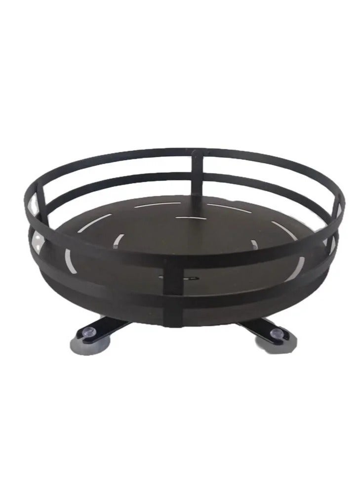 360 Degree Rotatable Lazy Susan Spice Rack organizer for Cabinet, Turntable Height Adjustable Rotating Spice Organizer for Cupboard Table, Kitchen with Non-Slip Surface and Bordered Edges - Image 2