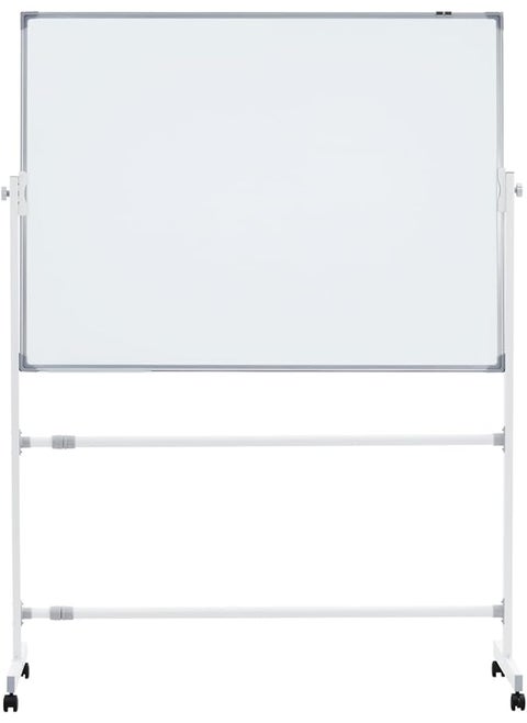Mobile Whiteboard With Stand 90X120Cm Double Sided Magnetic Whiteboard On Wheels Mobile Standing White Board For Office Classroom And Home