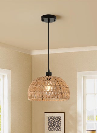 Rattan Lamp-1-light,Brown-31cm