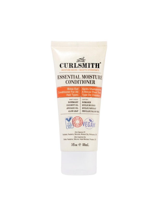 CURLSMITH CURLSMITH - Essential Moisture Conditioner, Lightweight Frizz Control for Wavy, Curly and Coily Hair, Vegan (3 fl.oz)  - Image 1