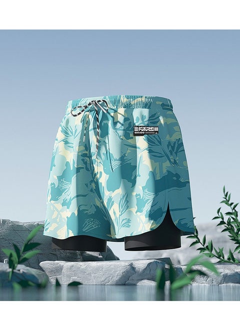 New High Waisted Flat Angle Swimming Trunks