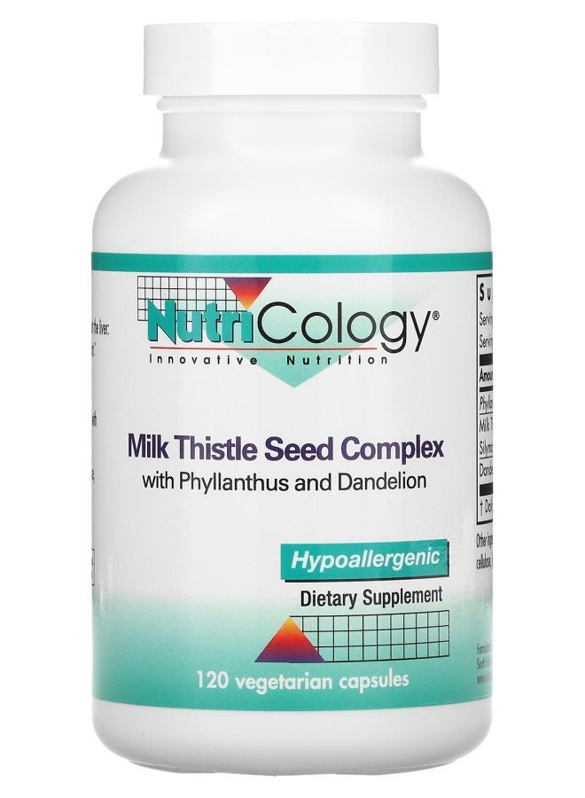 Nutricology Milk Thistle Seed Complex 120 Vegetarian Capsules 