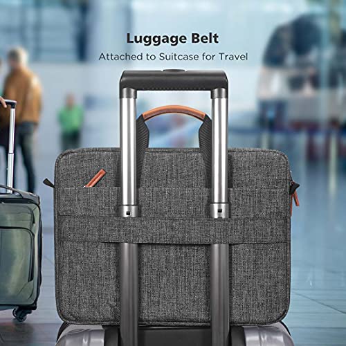 KIZUNA Laptop Bag Case 17 Inch Computer Shoulder Sleeve Briefcase For LG gram 17 2022 /Dell G7/17.3" Lenovo Legion 5 / 5i / IdeaPad L340/HP Gaming Pavilion 17/ENVY Laptop 17,Brown - Image 5