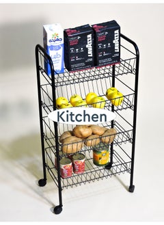 Generic MultiPurpose Black Trolley - 4 Baskets - 47.5*93*33  - Image 1